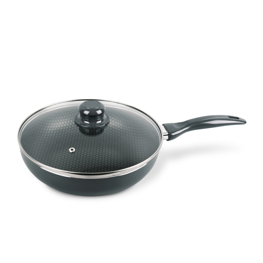 Сковорода Maestro MR-1202-28 Basic з кришкою 28см (індукц.дно)