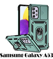 Чехол на Самсунг А53 BeCover для Samsung A53 SM-A536, зеленый, противоударный, с кольцом, накладка