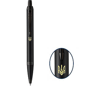 Подарункова ручка Parker IM 17 Achromatic Black BT BP Тризуб 22 932_TR