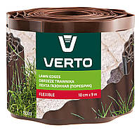 Лента газонная VERTO (бордюр) 10 cm x 9 m, коричневая (15G513)