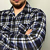 Сорочка чоловіча зимова картата на ґудзику XL — 5XL Сорочка тепла на байці Ao longcom, фото 6