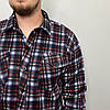 Сорочка чоловіча зимова картата на ґудзику XL — 5XL Сорочка тепла на байці Ao longcom, фото 8