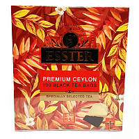 Черный пакетированный цейлонский чай ESSTER Premium Ceylon (Эстер Премиум Цейлон) 2*100 пакетиков