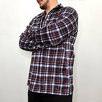 Сорочка чоловіча зимова картата на блискавці XL — 5XL Сорочка тепла на байці Ao longcom, фото 2