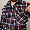 Сорочка чоловіча зимова картата на блискавці XL — 5XL Сорочка тепла на байці Ao longcom, фото 6