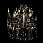 Класична люстра-свічка на 10 лампочок Е14 бронза з білим VL-L8146/10 (GAB), фото 3