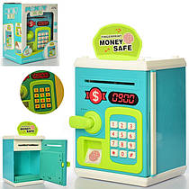 Скарбничка - іграшковий сейф з кодовим замком та "сенсором відбитків", приймає монети та купюри