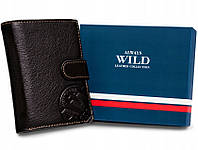 Кошелек мужской кожаный ALWAYS WILD N4L-WCN-RFID-7955 коричневый