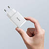 Мережевий зарядний пристрій Baseus 20W Compact, Quick Charger, White (CCXJ-B02), фото 9