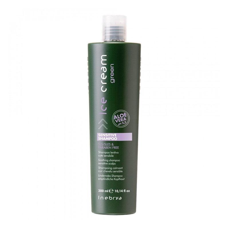 Шампунь Inebrya Ice Cream Green Sensitive Shampoo для чутливої шкіри голови, 300 мл