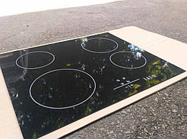 Чорна склокераміка 50смх45см з зображенням КУ (кнопок управління)