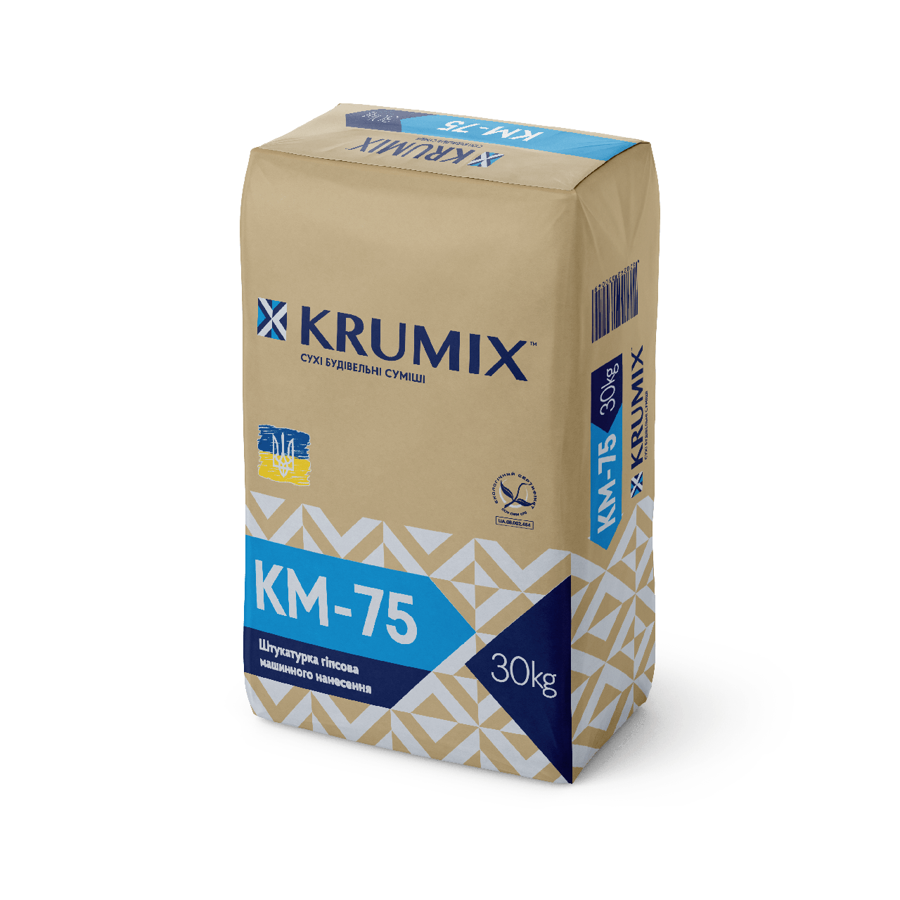 Штукатурка гипсовая Krumix КМ-75 МАШИННОГО НАНЕСЕНИЯ - фото 1 - id-p1667334609