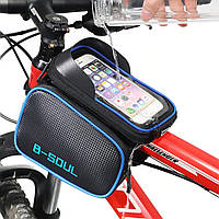 Велосумка для телефона и аксессуаров B-Soul GA-75, Синяя / Сумка для велосипеда на раму