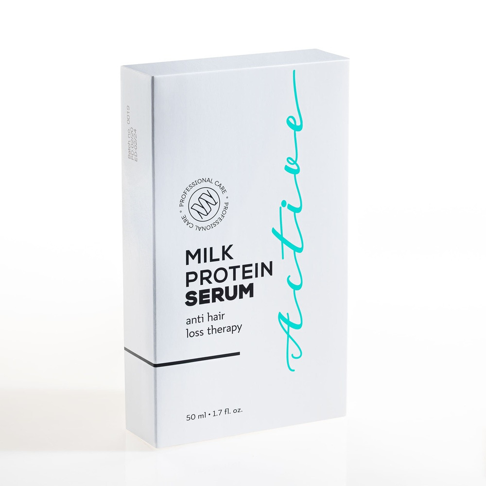 Сироватка Active Milk Protein Serum проти випадіння волосся брів облисіння ампули для зростання зміцнення