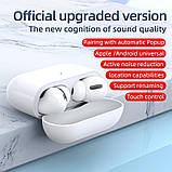 Бездротові навушники Pro 3 + чохол у подарунок TWS сенсорні з кейсом Білі, фото 2