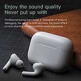 Бездротові навушники Pro 3 + чохол у подарунок TWS сенсорні з кейсом Білі, фото 5