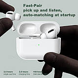 Бездротові навушники Pro 3 + чохол у подарунок TWS сенсорні з кейсом Білі, фото 9