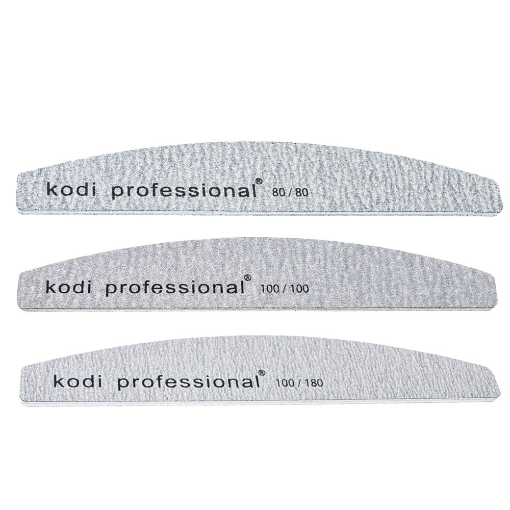 Двостороння пилка Professional для нігтів (сіра, дуга), 1 шт.