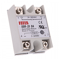 Твердотільне реле Fotek SSR-25DA 25 А 24-380В AC