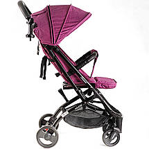 Дитяча коляска прогулянкова (підсклянник, телескопічна ручка) JOY Elegans A-16207 Рожева, фото 3