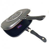 Сковорода-гриль двостороння A-Plus для гриля та смаження 30 см, фото 3