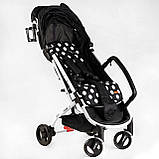 Дитяча коляска прогулянкова (підсклянник, телескопічна ручка) JOY Elegans A-43081 Чорна Міккі Маус, фото 2