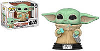 Фигурка Funko Pop Star Wars Мандалорец Грогу с печеньем The Mandalorian Grogu with Cookie 10 см №465