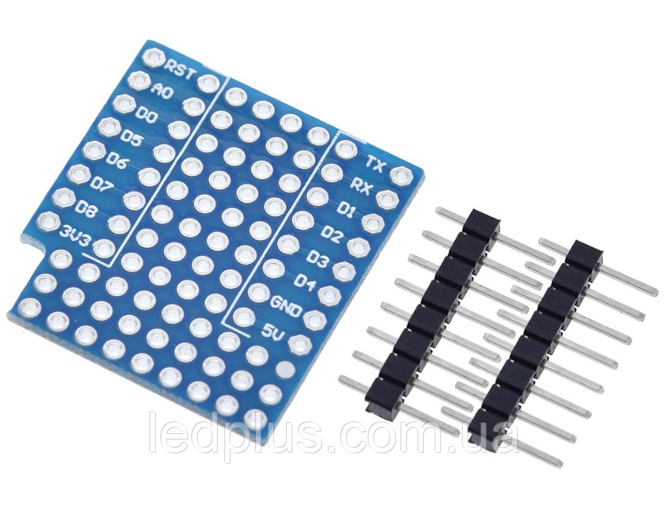 Макетна плата D1 mini двостороня, фото 1