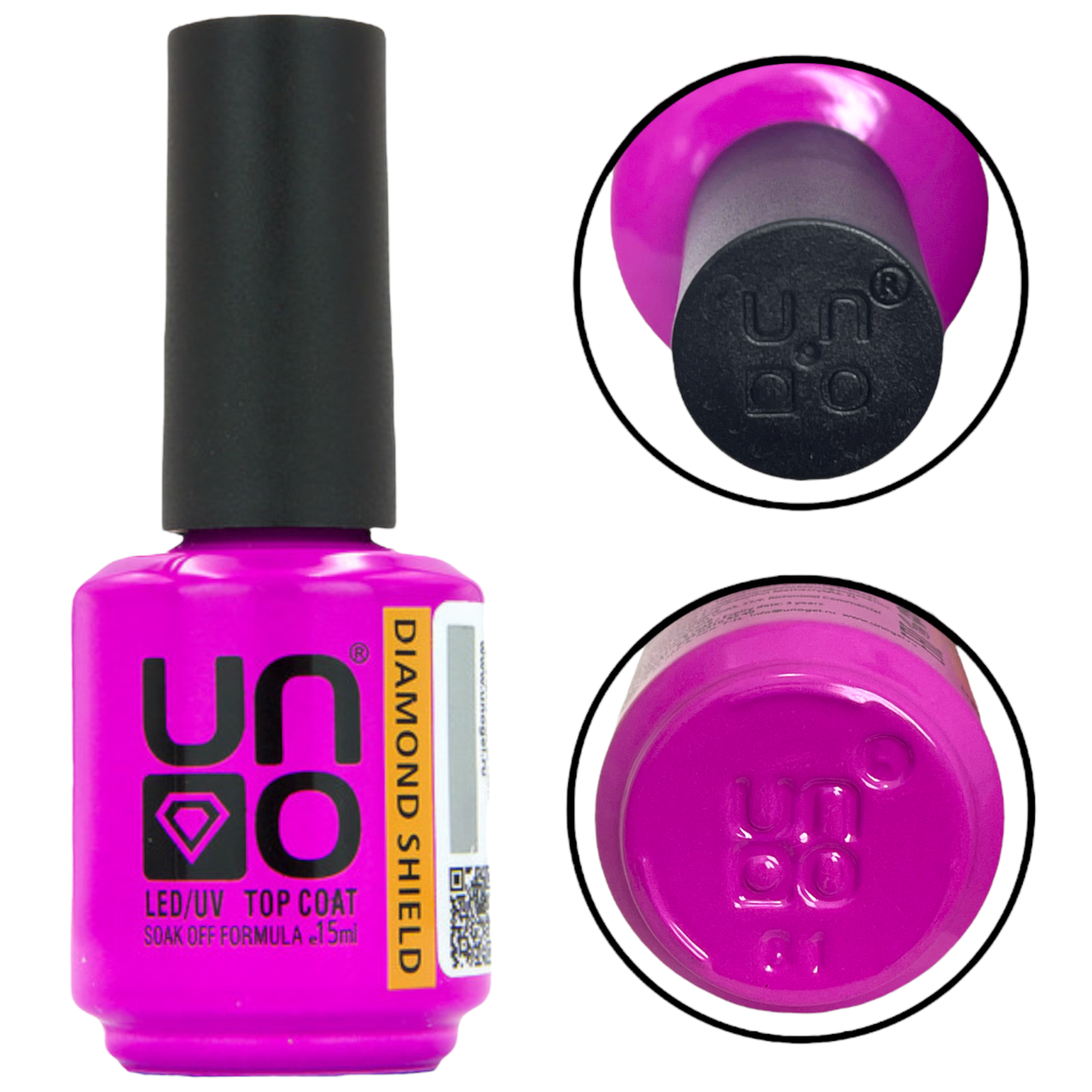 Топ для нігтів Diamond Shield Top Coat без липкого шару, 15 мл
