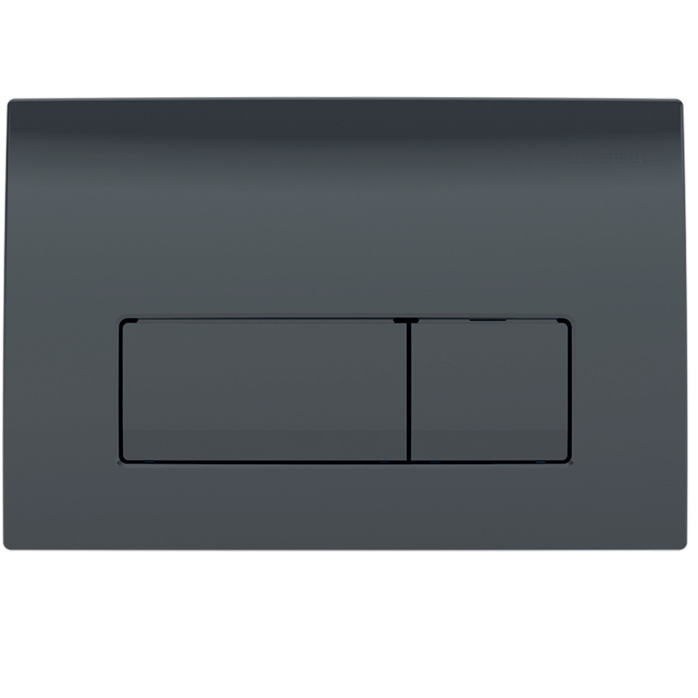 DELTA50 SQUARE змивна клавіша для подвійного змиву, чорний Арт. 115.119.DW.1