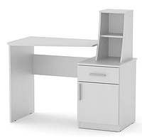 Письменный стол Компанит Школьник-3 белый 1100х750+298х570 мм