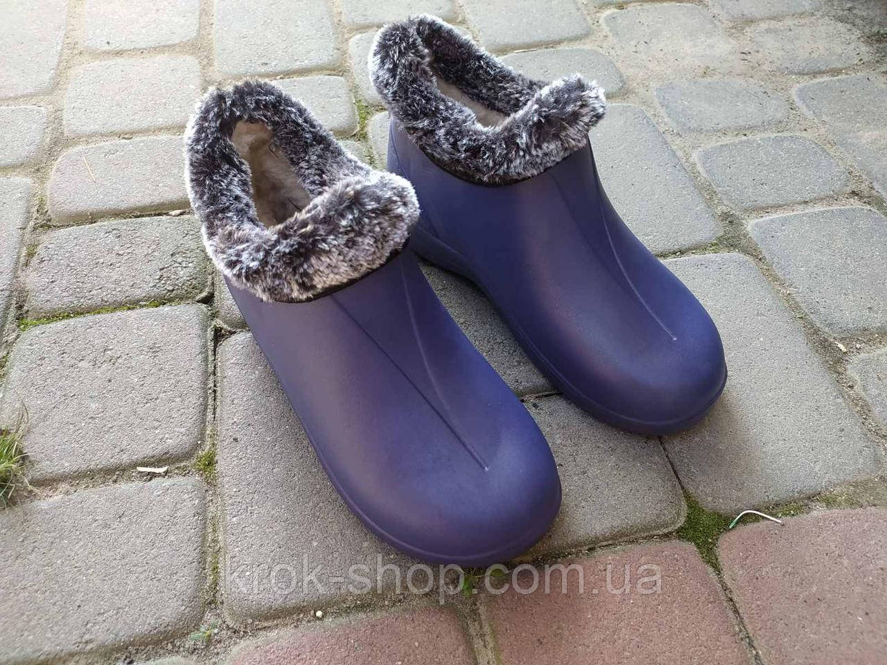 Галоші жіночі на хутрі Krok гуртом