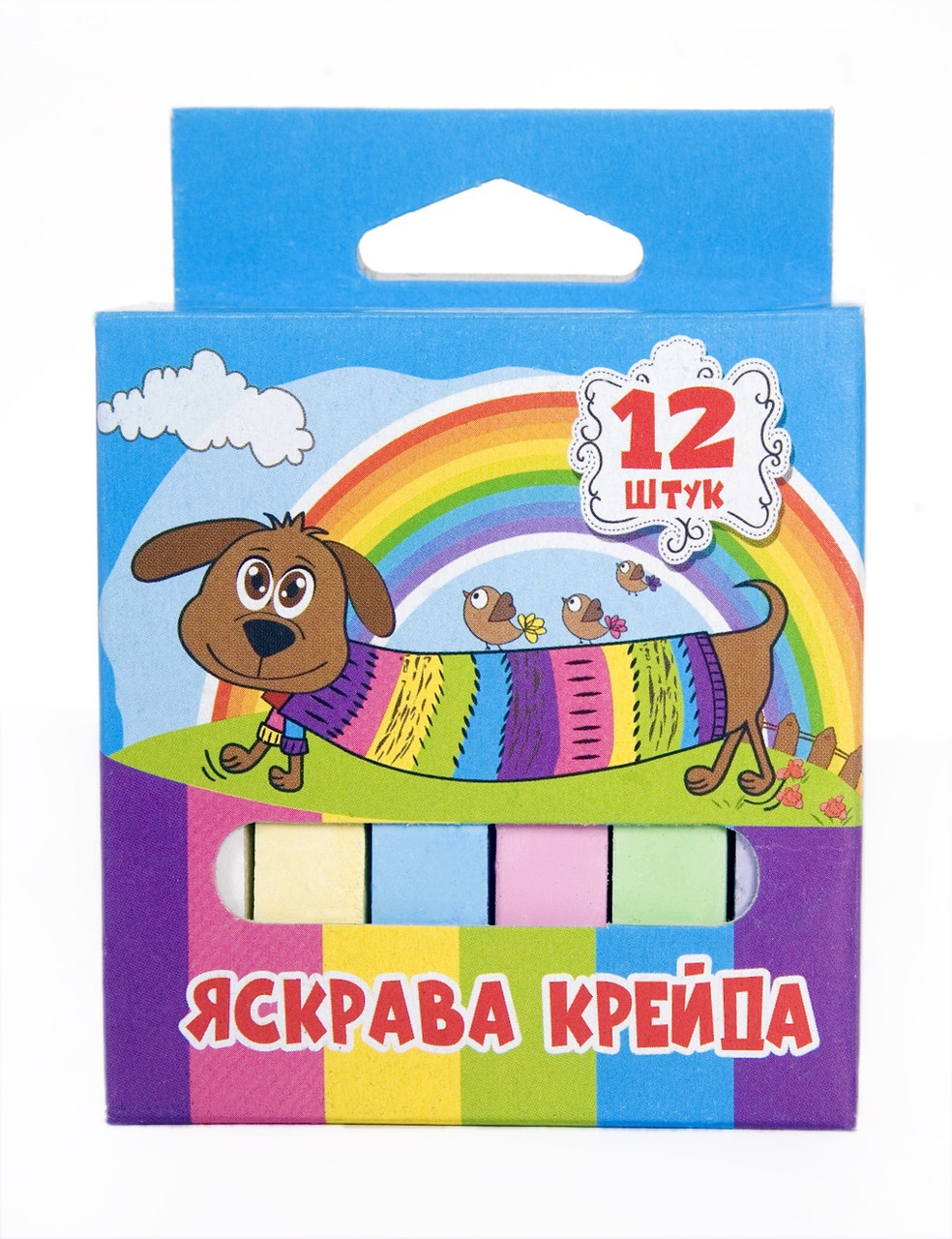 Крейда кольорова 12 шт iTEM квадратна