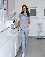 Медицинский женский костюм серый
