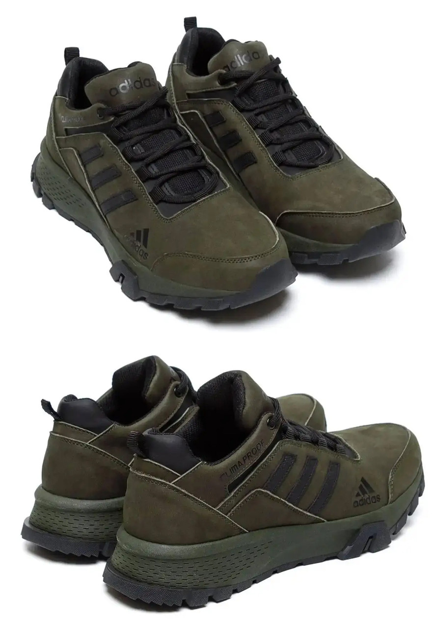 Мужские кожаные кроссовки Adidas, Адидас Terrex Green, мужские туфли зеленые, кеды повседневные. Мужская обувь