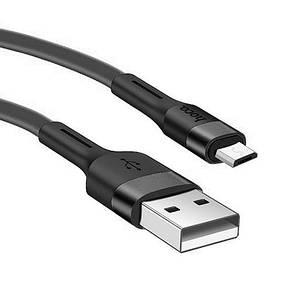 Кабель Usb Micro USB HOCO X34 Surpass 2.4A 1m (плоский) Black, фото 3