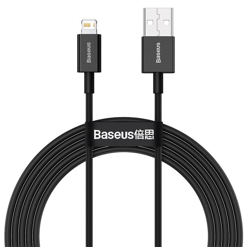 Кабель для телефона BASEUS Lightning 2M 2.4A Чорний