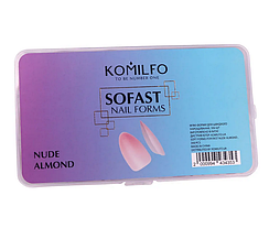 Гелеві типи Komilfo SomFast Nail Forms Nude Almond 300 шт