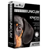 Капли Unicum Premium от блох и клещей для собак, 0-4 кг (UN-006)