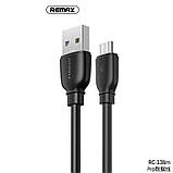 Кабель для телефона REMAX Micro USB 1M 2.4A Чорний, фото 2