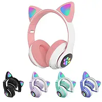 Наушники с Кошачьими Ушками и RGB подсветкой Cat VZV-24M Блютуз Наушники