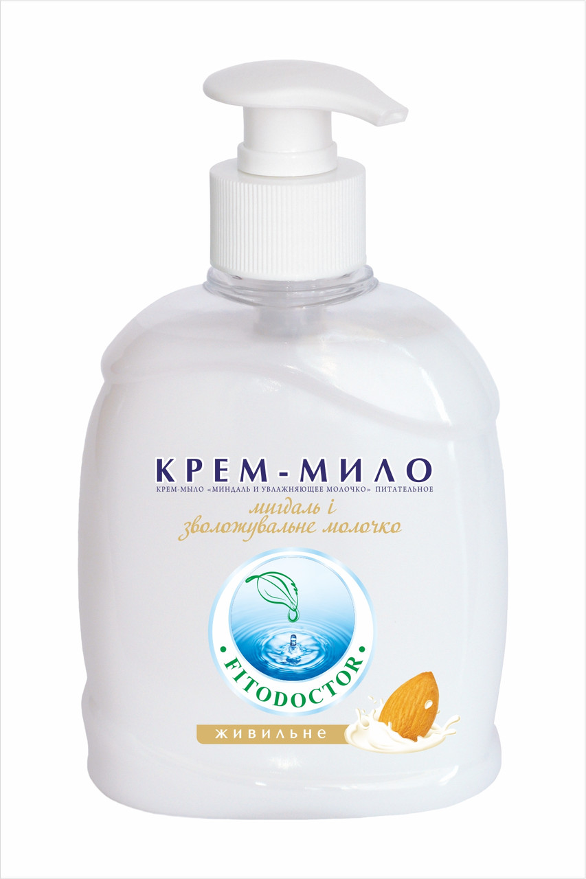 Крем-мило для рук живильне Мигдаль та зволожуюче молочко ТМ Fitodoctor 300 мл