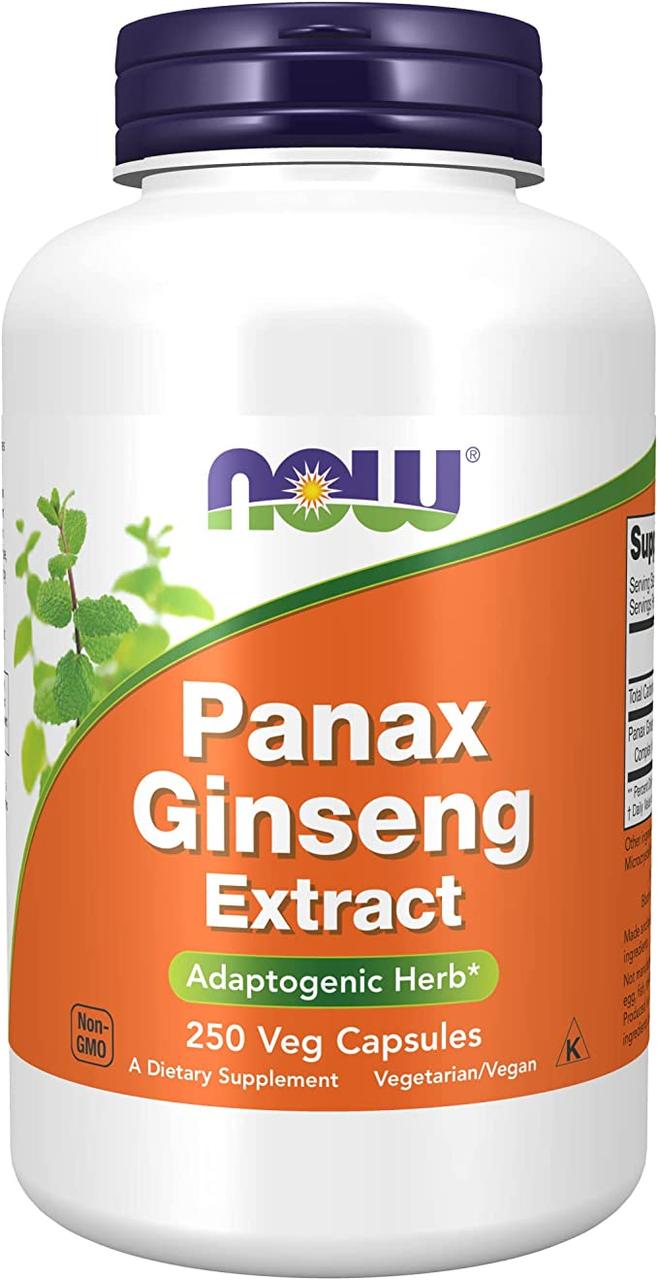 Екстракт женьшеня (Panax Ginseng Extacт) NOW Foods 250 вегетаріанських капсул