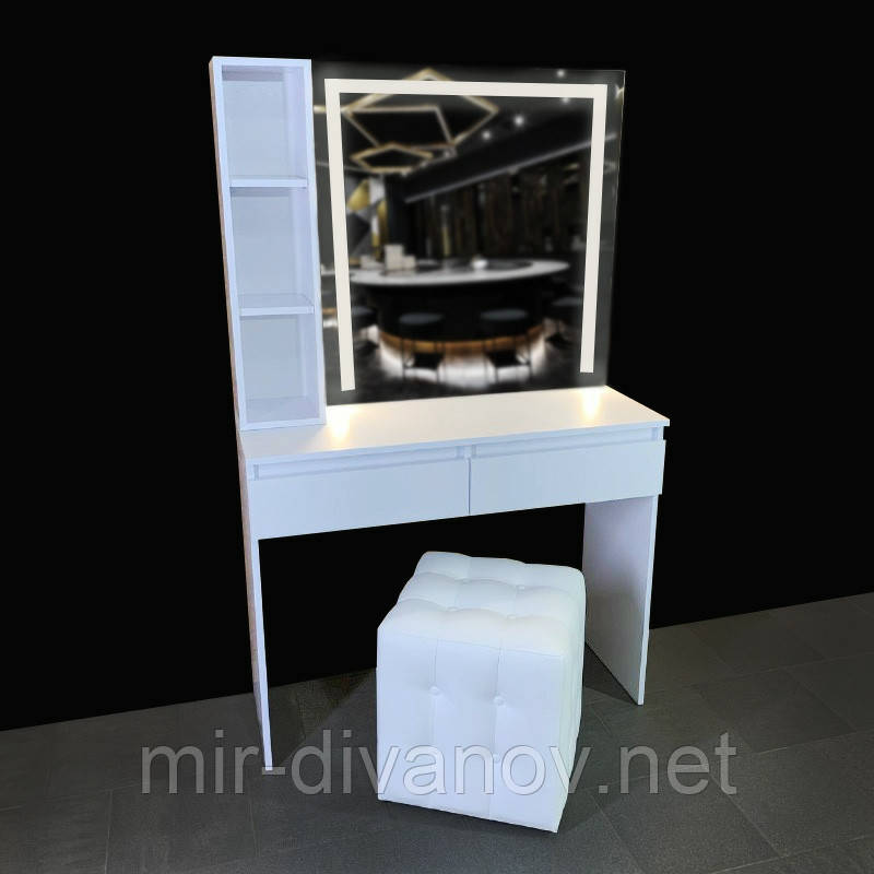 Макіяжний столик з LED-підсвіткою. Гримерний столик з дзеркалом MR-02059