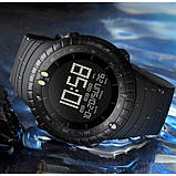 Чоловічий спортивний наручний годинник Skmei Ribas (black), фото 8