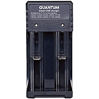 Зарядное устройство для аккумуляторов QUANTUM QM-BC2020 |Li-ion/3.7V/2-slot/USB| Черный