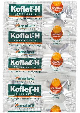 Кофлет льодяники апельсин (Koflet-H Lozenges Orange Flav) Himalaya 6 штук
