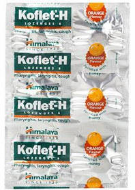 Кофлет льодяники апельсин (Koflet-H Lozenges Orange Flav) Himalaya 6 штук