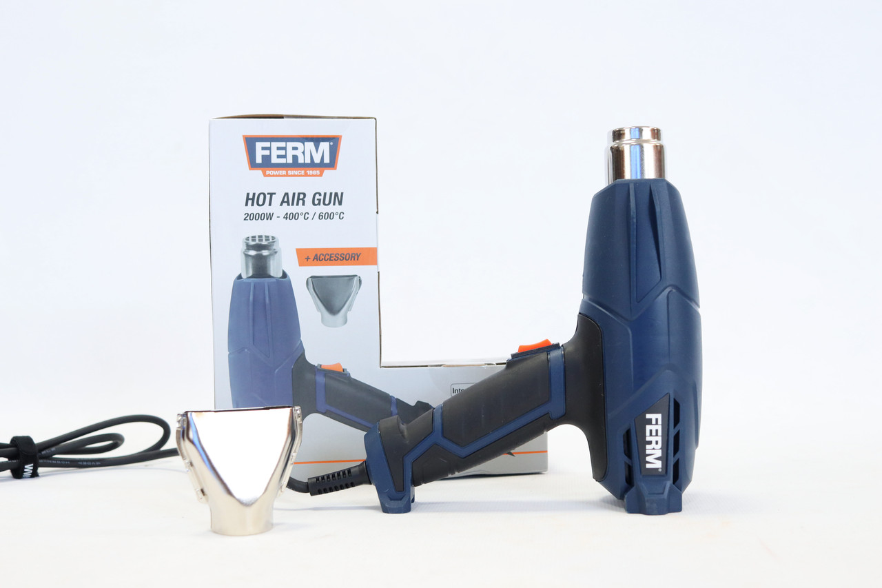 Фен промисловий, будівельний 2000 Вт FERM HAM1022 з насадкою
