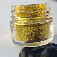 Глиттер "Золото насыщенное" 240, мелкий размер частиц, для декора смолы в технике ResinArt. Упаковка 25мл